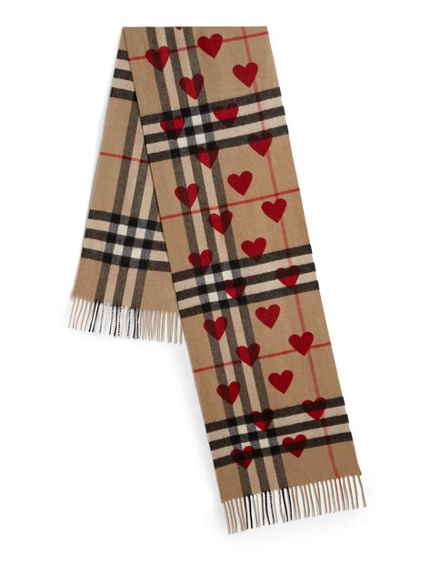 burberry heart print check scarf|original burberry scarf.